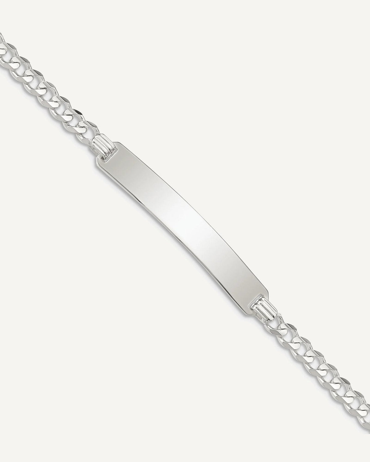 Custom Engraved Sterling Silver Women's Curb Link ID Bracelet
