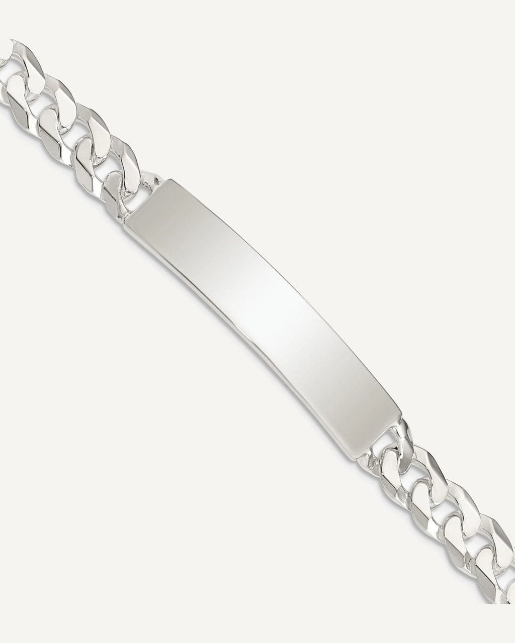 Custom Engraved Sterling Silver Women's Curb Link ID Bracelet