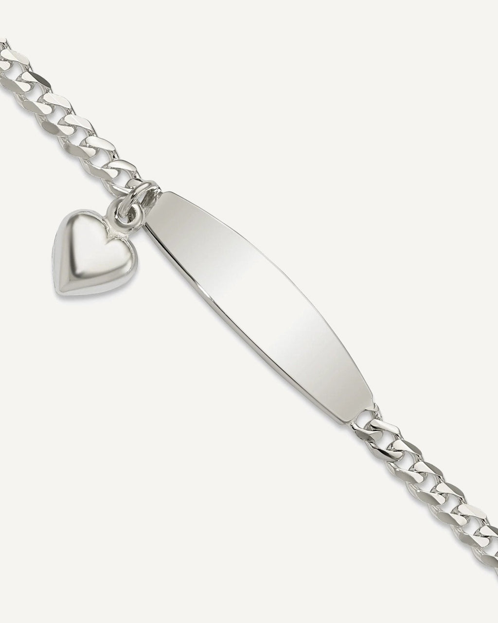 Custom Engraved Sterling Silver Women's Curb Link ID Bracelet