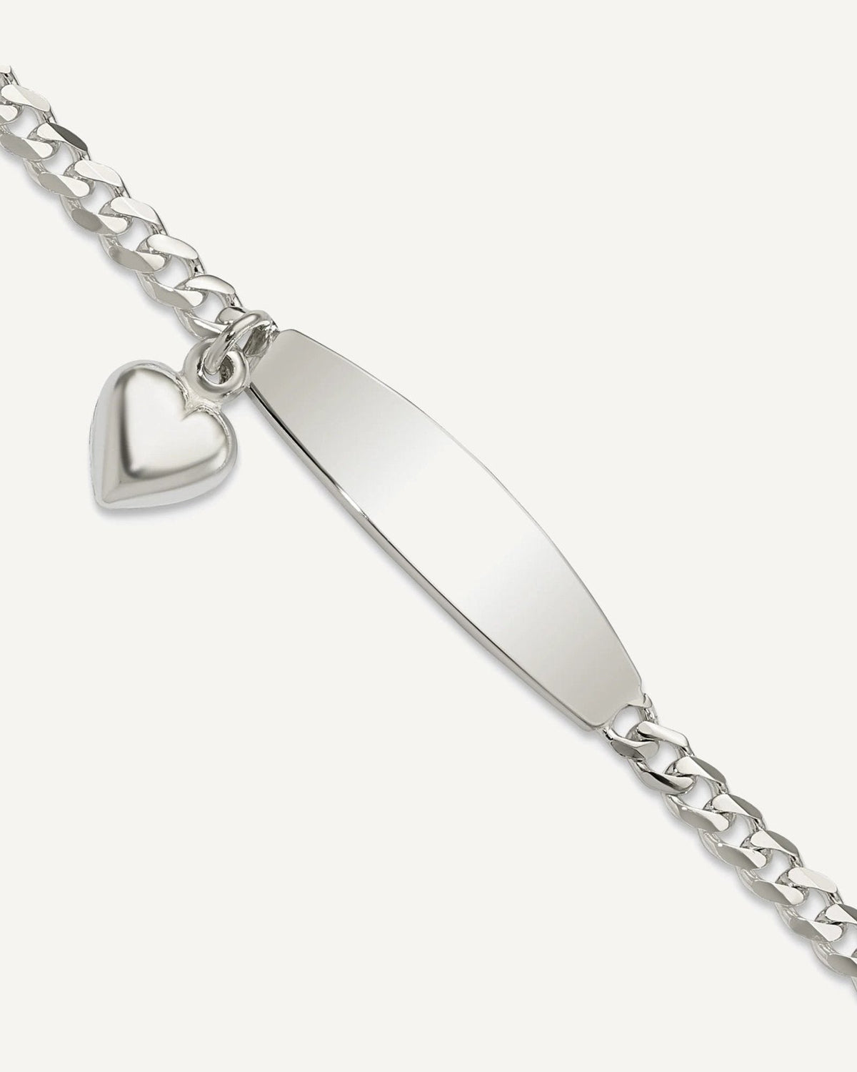 Custom Engraved Sterling Silver Women's Curb Link ID Bracelet
