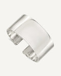 Custom Engraved Sterling Silver Women's Cuff Bangle ID Bracelet - One Size Fits Most