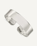 Custom Engraved Sterling Silver Women's Cuff Bangle ID Bracelet - One Size Fits Most