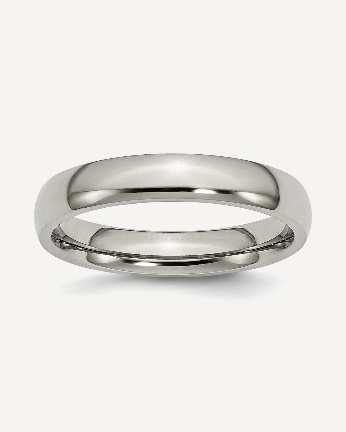 Titanium Polished Comfort Fit 4mm Wedding Band