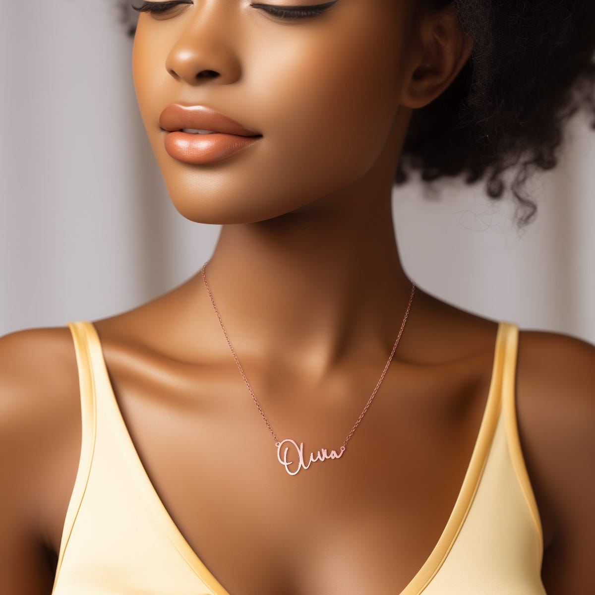 Modern Script Name Necklace with Chain Included