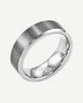 Tungsten Beveled Edge 7mm Brushed and Polished Wedding Band