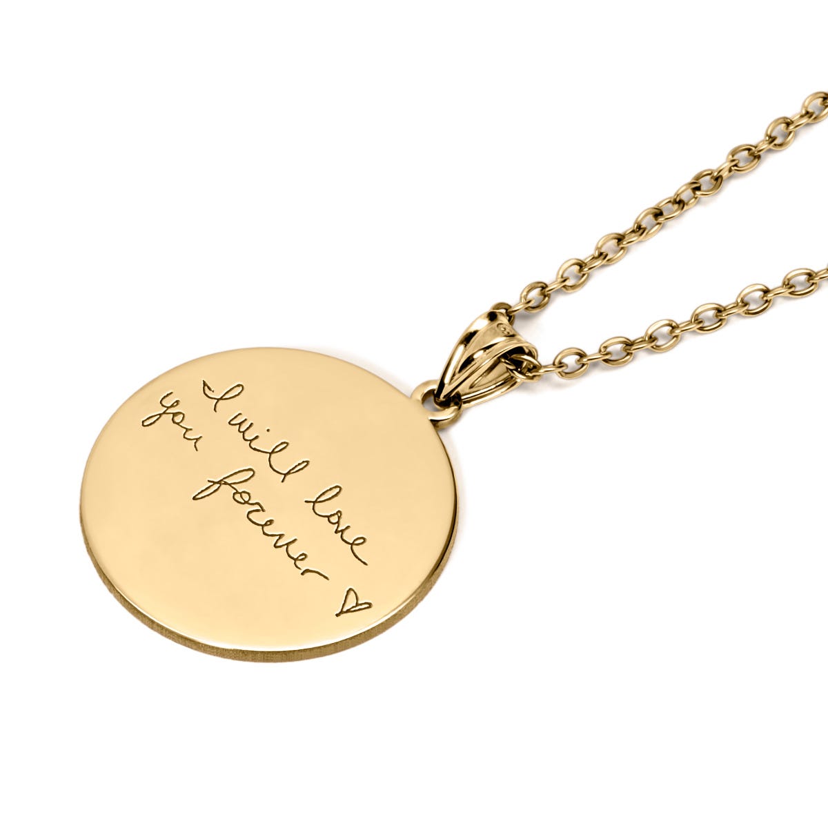 Personalized Handwriting Round Pendant